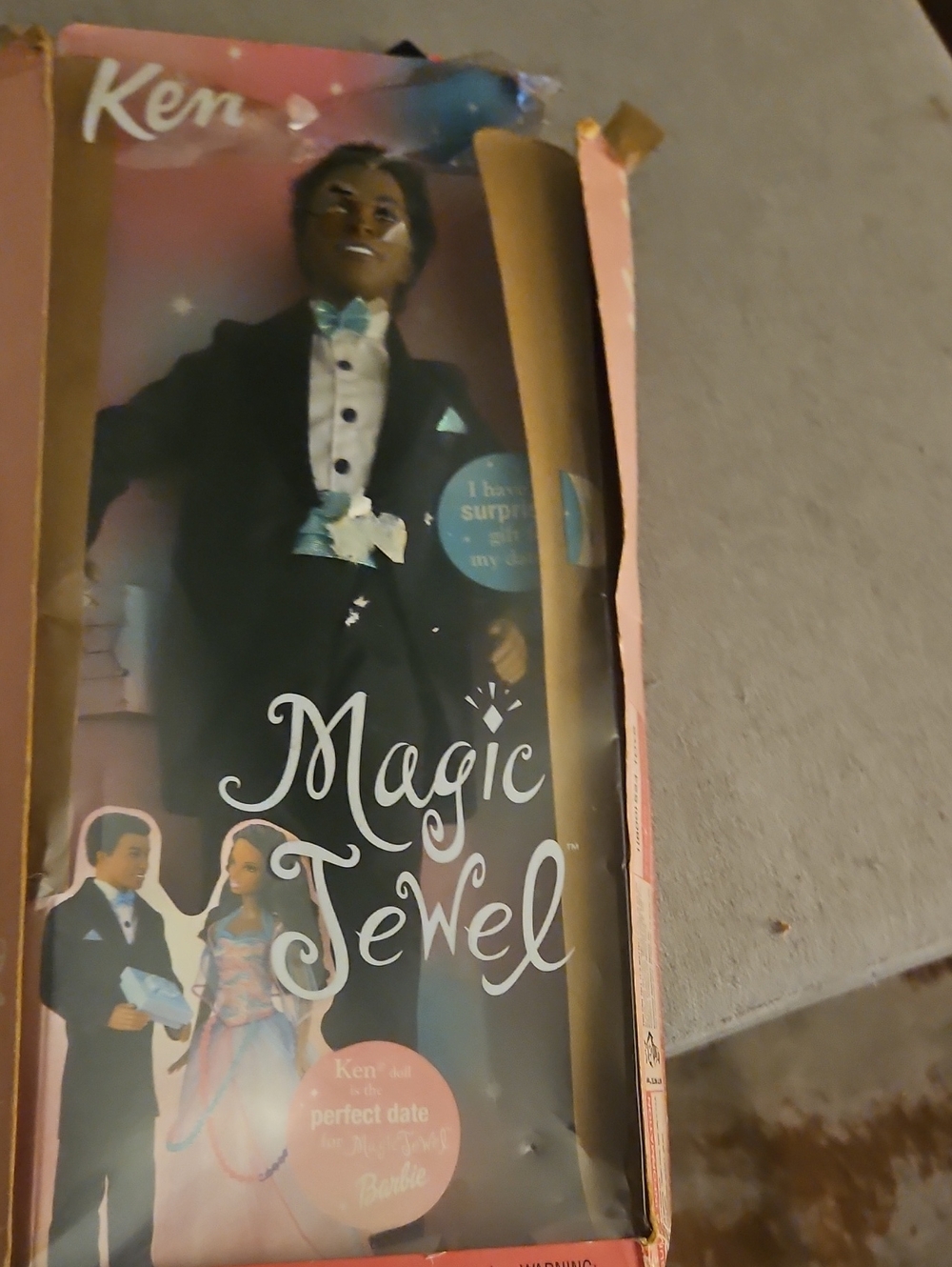 Ken Magic Jewel Tuxedo Doll - Black with Teal Accents Vintage